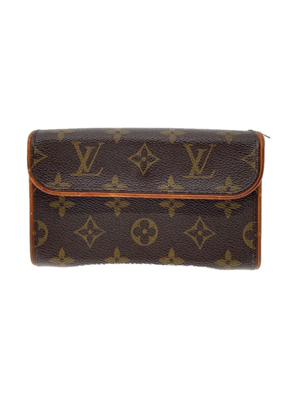 LOUIS VUITTON Pochette Florentine Monogram Canvas Brown